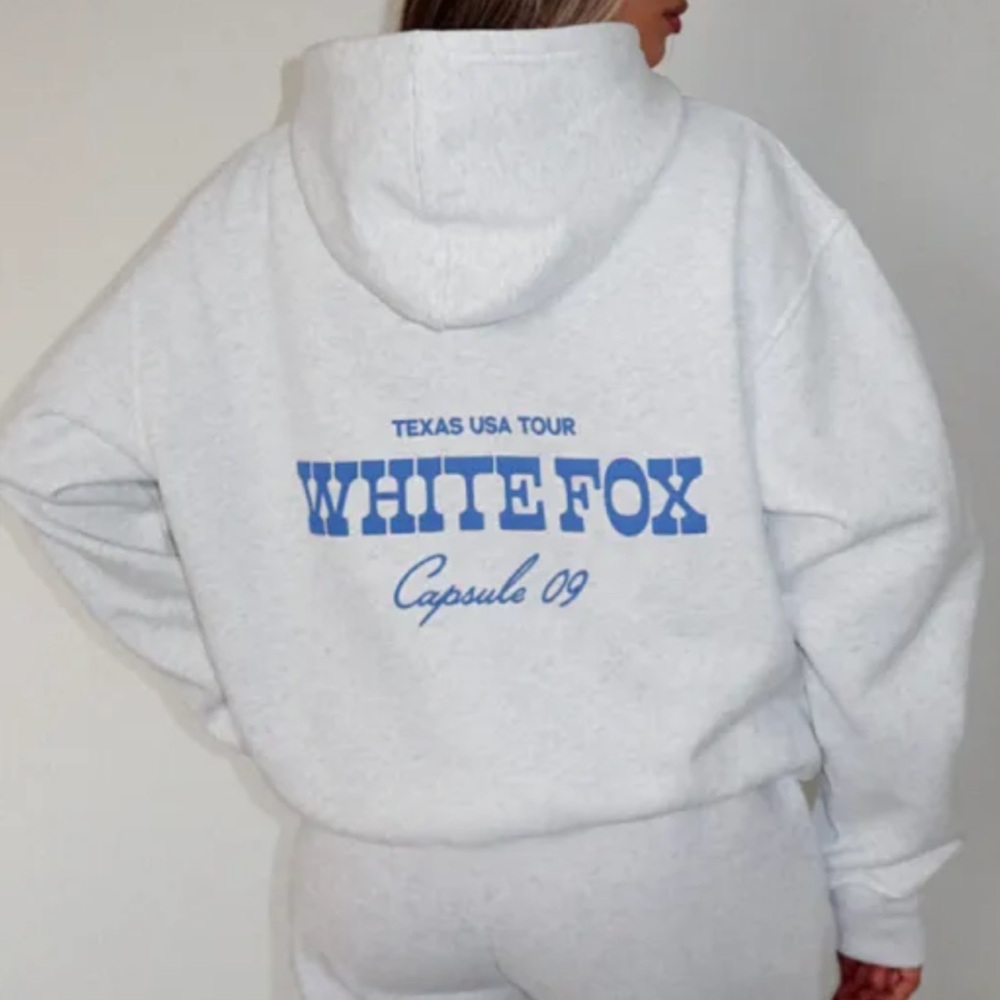 White Fox Capsule 9 Western Classic Oversized Hoodie Grey Marle size XS/S
